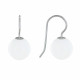 Boucles d'Oreilles Argent Billes Coquillage Blanc