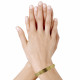 Bracelet Plaqué Or Demi Jonc Feuille