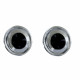 Boucles d'Oreilles Argent Puces Disque en Argent et Perle d'Agate Noire