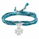Bracelet Double Tour Lien Liberty et Trèfle Argent - Colors