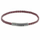 Bracelet Mixte Cuir et Acier Tréssé Plat