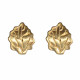 Boucles d'Oreilles Plaqué Or Petites Feuilles