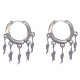 Boucles d'Oreilles Argent Rhodié Petites Créoles et Etoiles
