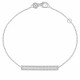 Bracelet Argent Rhodié Rectangle Ajouré de Strass