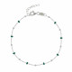 Bracelet Argent Perles Émaillées et Perles Argent