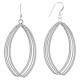 Boucles d'Oreilles Argent Cinq Ovales Torsadés