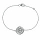 Bracelet Argent Rhodié Arabesque Ronde