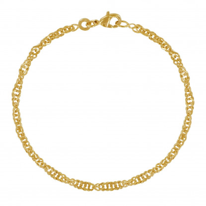 Bracelet Plaqué Or Maille Torsadée