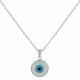Collier Argent Oeil de Nacre Ivoire