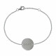 Bracelet Argent Rhodié Médaille Ronde Love