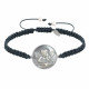 Bracelet Lien Tréssé Médaille de Nacre Ronde Ange Raphaël 