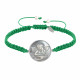 Bracelet Lien Tréssé Médaille de Nacre Ronde Ange Raphaël 