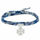 Bracelet Double Tour Lien Liberty et Trèfle Argent - Classics