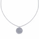 Collier Argent Rhodié Médaille Ronde Gravée Mon Etoile