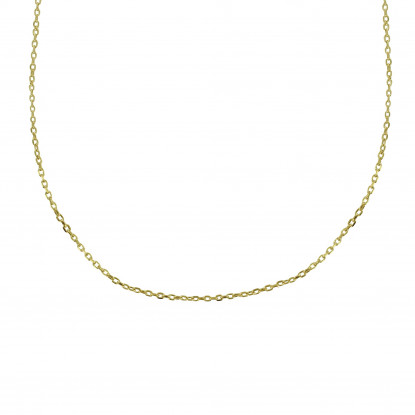Chaine en Plaqué Or Maille Forçat 1mm 