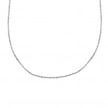 Chaine en Argent Rhodié Maille Forçat 1mm 