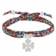 Bracelet Double Tour Lien Liberty et Trèfle Argent - Colors