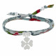 Bracelet Double Tour Lien Liberty et Trèfle Argent - Classics