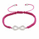 Bracelet Argent Infini et Strass Lien Tréssé - Classics