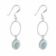 Boucles d'Oreilles Argent Cercle et Oeil de Ste Lucie Rond