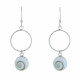 Boucles d'Oreilles Argent Cercle et Oeil de Ste Lucie Rond