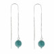 Boucles d'Oreilles Chainette Argent et Perles d'Amazonite