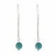 Boucles d'Oreilles Chainette Argent et Perles d'Amazonite