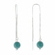 Boucles d'Oreilles Chainette Argent et Perles d'Amazonite