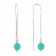 Boucles d'Oreilles Chainette Argent et Perles d'Amazonite
