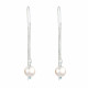 Boucles d'Oreilles Chainette Argent et Perles de Culture