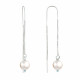 Boucles d'Oreilles Chainette Argent et Perles de Culture