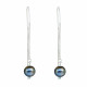 Boucles d'Oreilles Chainette Argent et Perles de Culture
