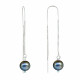 Boucles d'Oreilles Chainette Argent et Perles de Culture