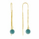 Boucles d'Oreilles Chainette Argent Doré et Perles d'Amazonite