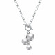 V Collier Argent et Trois Billes Argent 925
