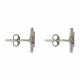 Boucles d'Oreilles Argent Etoile Couleur Corail