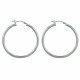 Boucles d'Oreilles Argent Moyennes Créoles Rondes 4cm