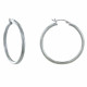 Boucles d'Oreilles Argent Moyennes Créoles Rondes 4cm