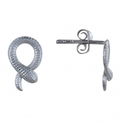 Boucles d'Oreilles Argent Cordon Serpent