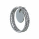 Bague Argent Triples Anneaux Billes et Médaille Ronde