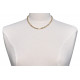 Collier Plaqué Mailles Rectangles