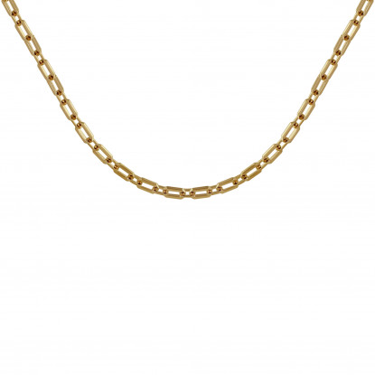 Collier Plaqué Mailles Rectangles