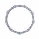 Bague Argent Rhodié Maillons Simple