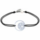Bracelet Lien Médaille Argent Lune et Etoiles