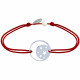 Bracelet Lien Médaille Argent Lune et Etoiles