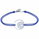 Bracelet Lien Médaille Argent Lune et Etoiles