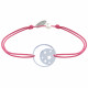 Bracelet Lien Médaille Argent Lune et Etoiles
