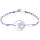 Bracelet Lien Médaille Argent Lune et Etoiles