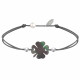 Bracelet Trèfle Nacre Grise et Perles d'Argent - Classics