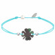 Bracelet Trèfle Nacre Grise et Perles d'Argent - Classics